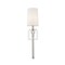 Z-Lite Mia 1 Light Wall Sconce, Polished Nickel & White 805-1S-PN - alternate 5